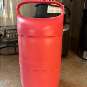 Vibrant Pink Travel Mug with Handle